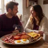 Английский завтрак с жареными помидорами