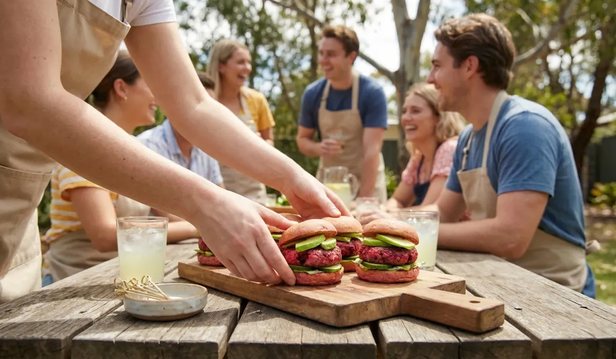 Mini Beef Burgers με Beetroot