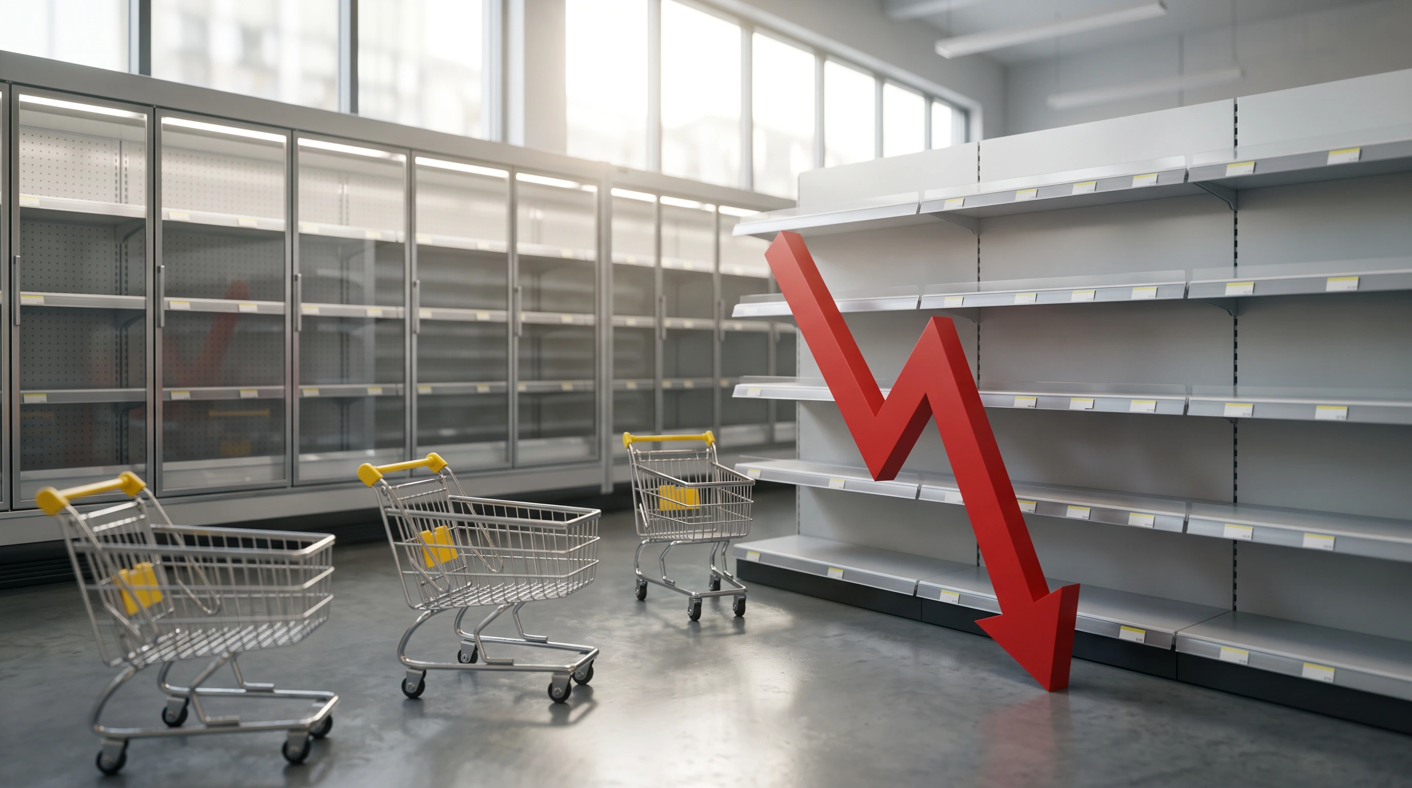 Chute du volume des ventes alimentaires aux États-Unis