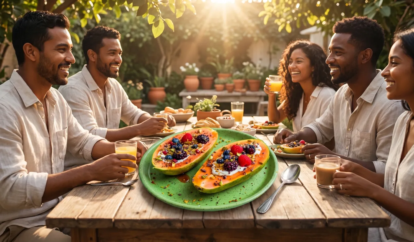 Tropical Morning Papaya Boats