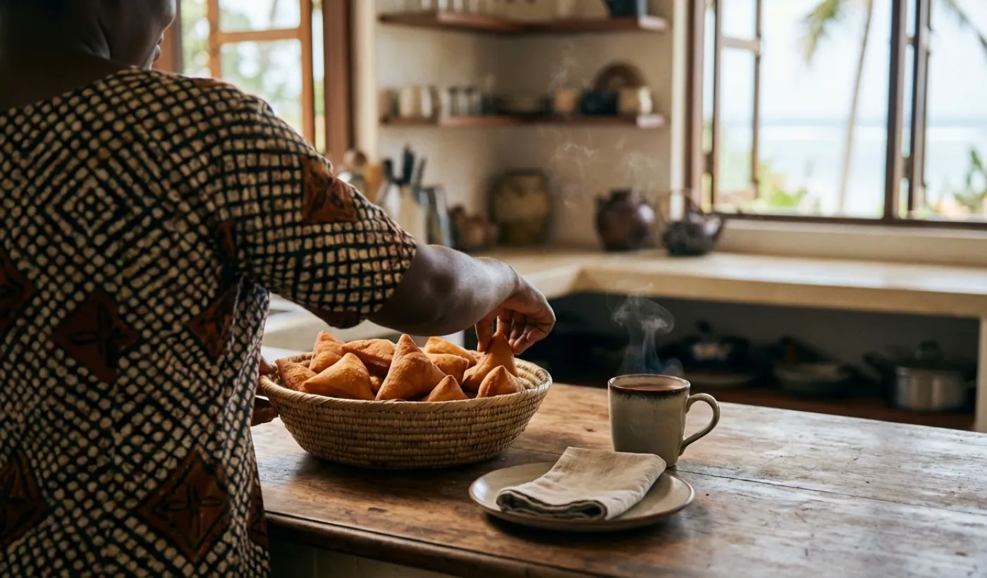Spiced Coconut Triangles for Morning Tea