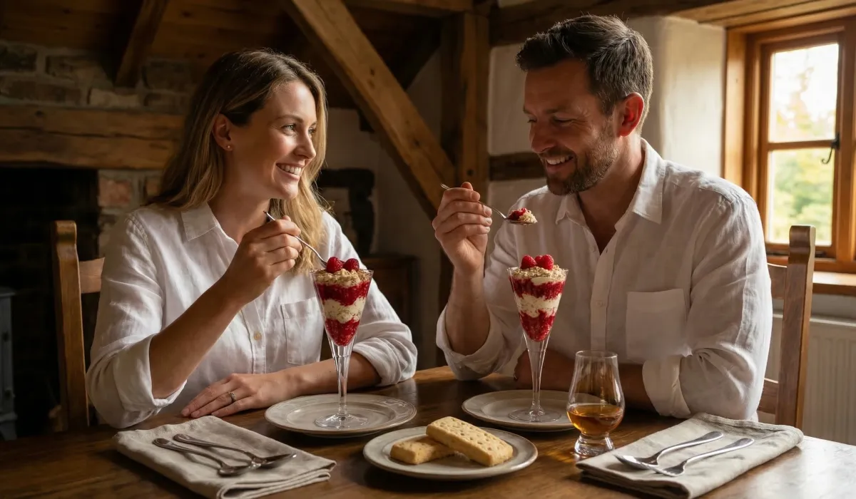 Cranachan écossais avec framboises