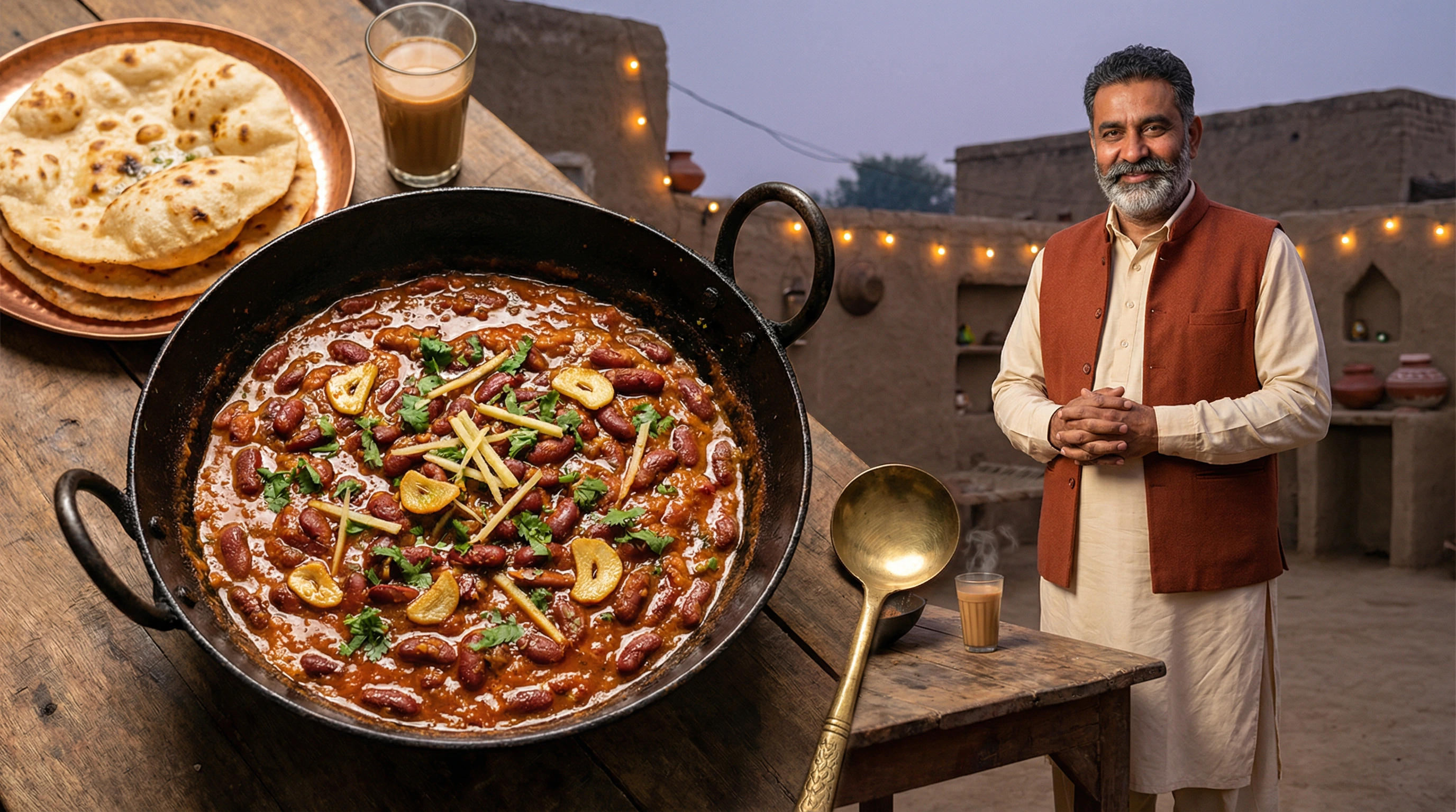 Lobia Karahi (Red Kidney Beans With Tomatoes)