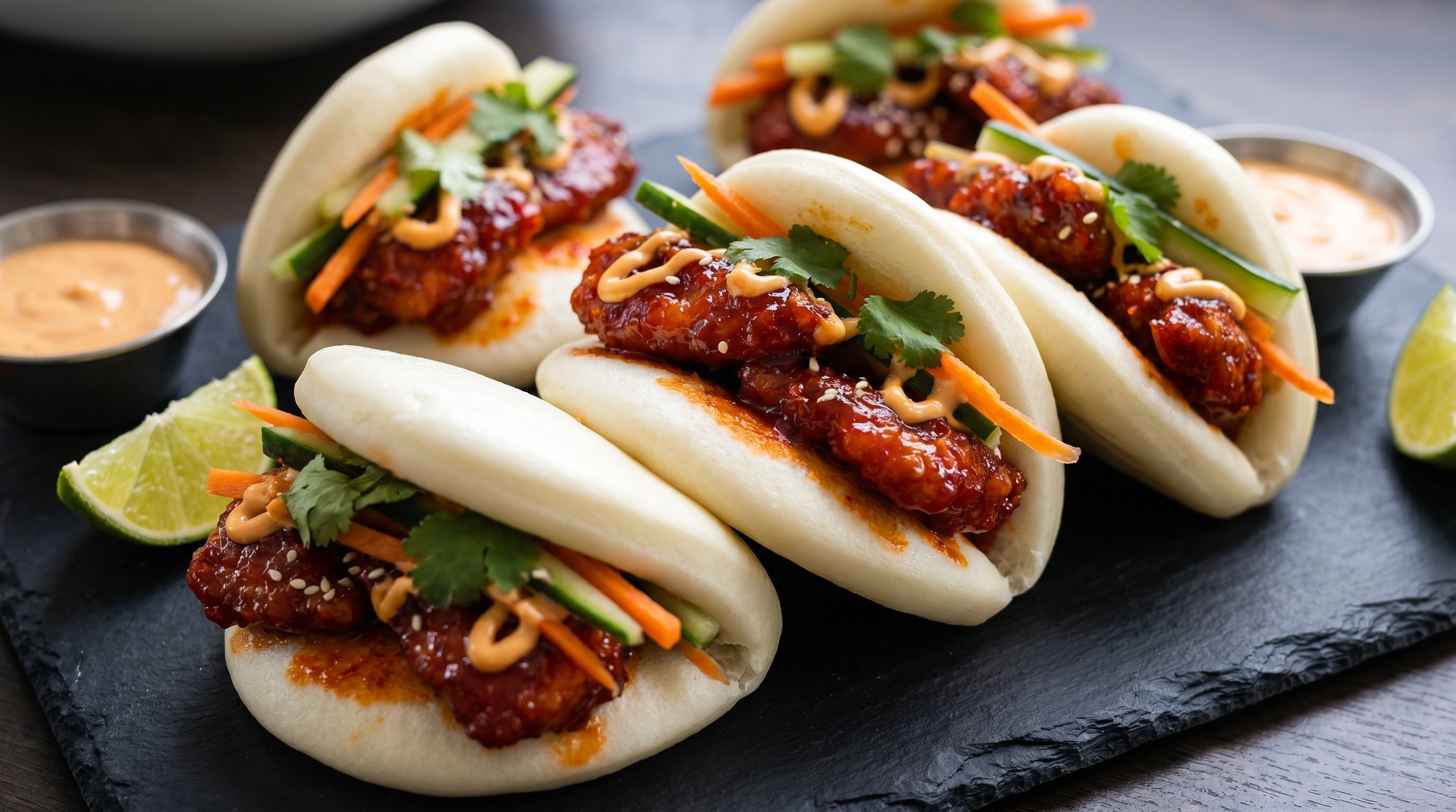 Κοτόπουλο Gochujang με Bao Buns
