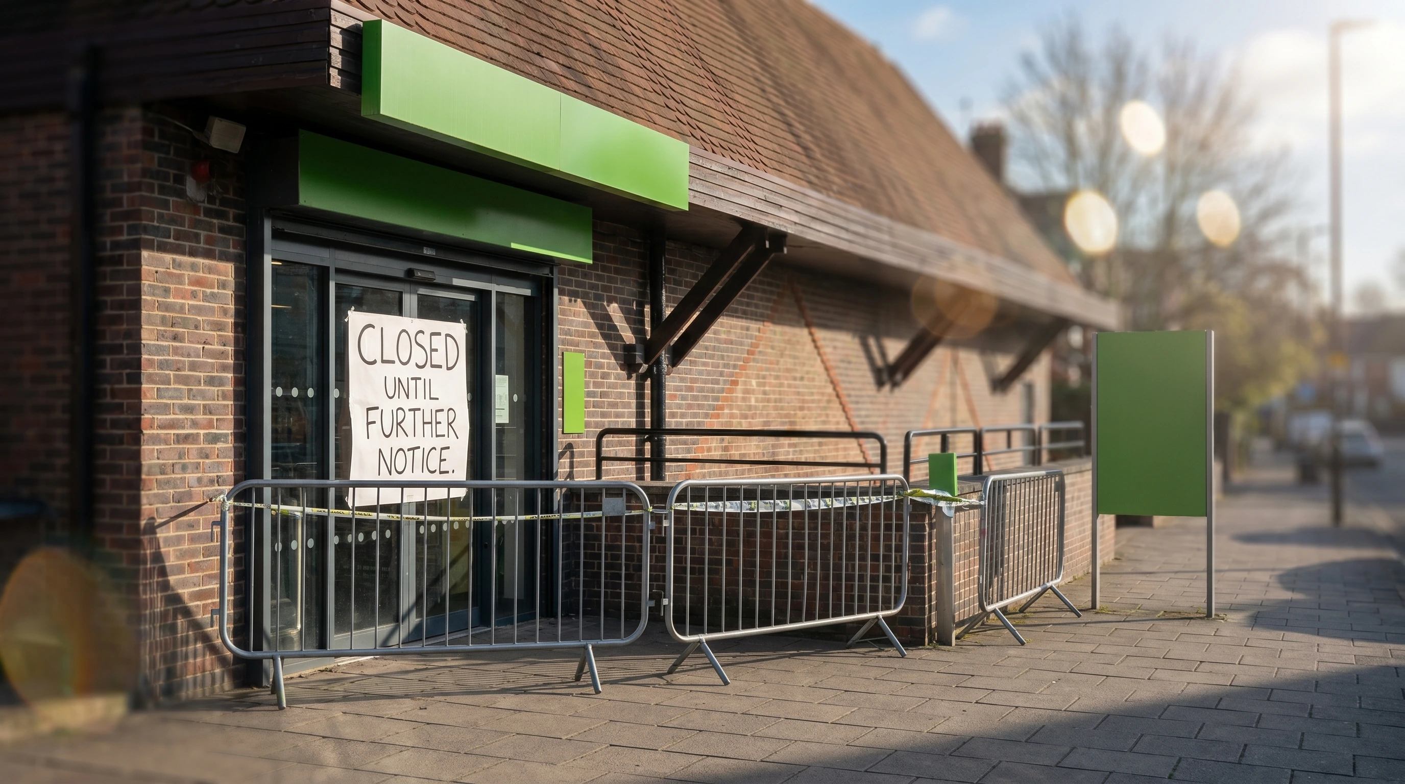 Магазины Waitrose закрыты после пожара