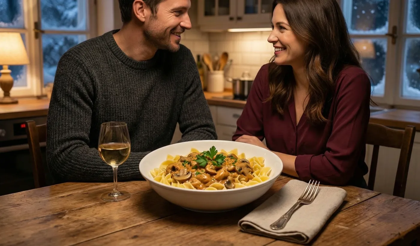 Оригинальное название: Creamy Chicken Stroganoff